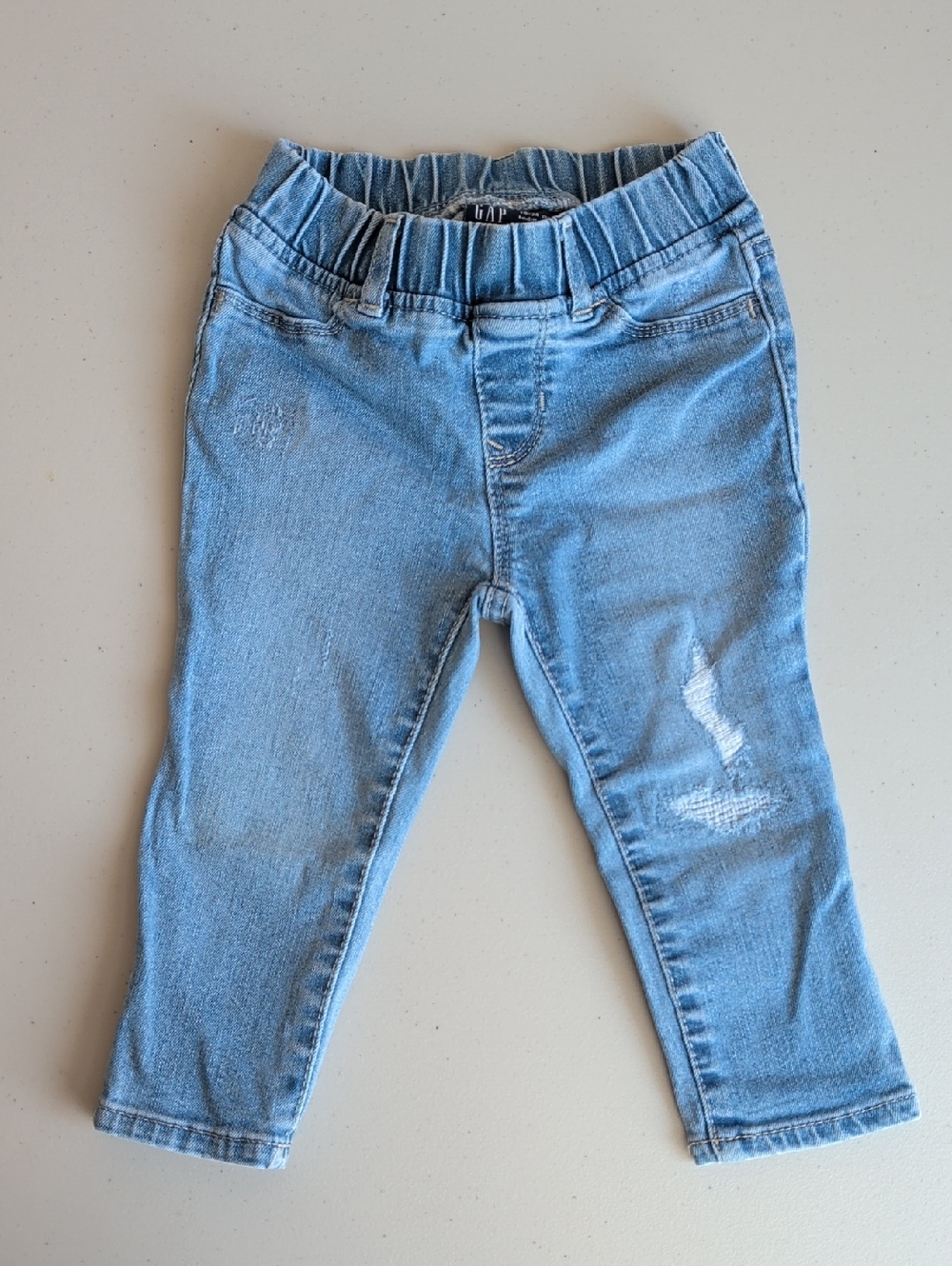 GAP Light Blue Kids Stretch Denim Joggers